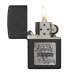 ISQUEIRO ZIPPO BLACK CRACKLE GOLD LOGO